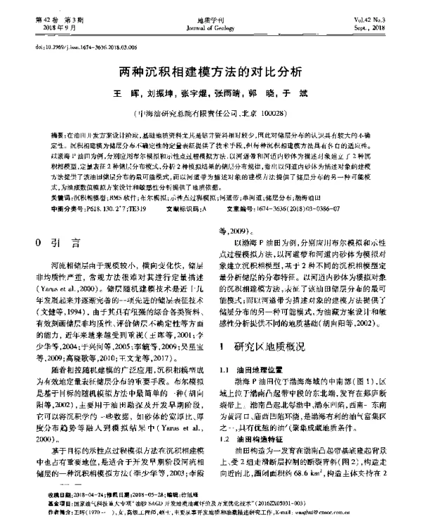 两种沉积相建模方法的对比分析