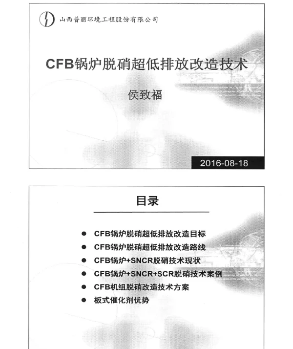 CFB锅炉脱硝超低排放改造技术
