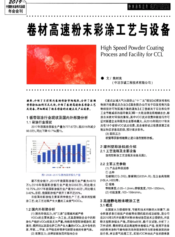 卷材高速粉末彩涂工艺与设备