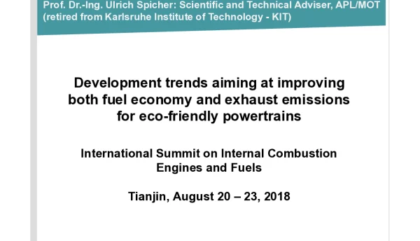 Developmenttrendsaimingatimprovingbothfueleconomyandexhaustemissionsforeco-friendlypowertrains