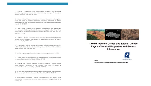 CBMMNiobiumOxidesandSpecialOxidesPhysic-ChemicalPropertiesandGeneralInformation