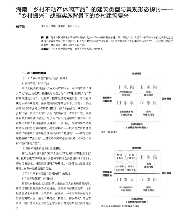 海南乡村不动产休闲产品的建筑类型与景观形态探讨--乡村振兴战略实施背景下的乡村建筑复兴