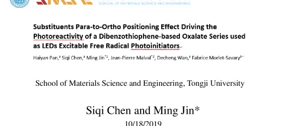 SubstituentsPara-to-OrthoPositioningEffectDrivingthePhotoreactivityofaDibenzothiophene-basedOxalateSeriesusedasLEDsExcitableFreeRadicalPhotoinitiators
