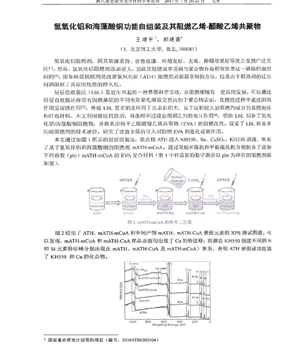 氢氧化铝和海藻酸铜功能自组装及其阻燃乙烯-醋酸乙烯共聚物
