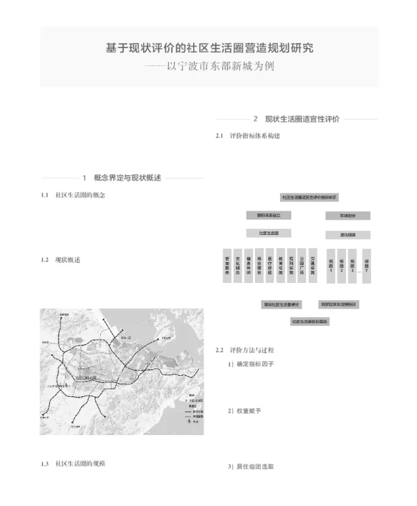基于现状评价的社区生活国营造规划研究--以宁波市东部新城为例