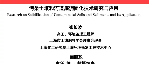 污染土壤和河道底泥固化技术研究与应用