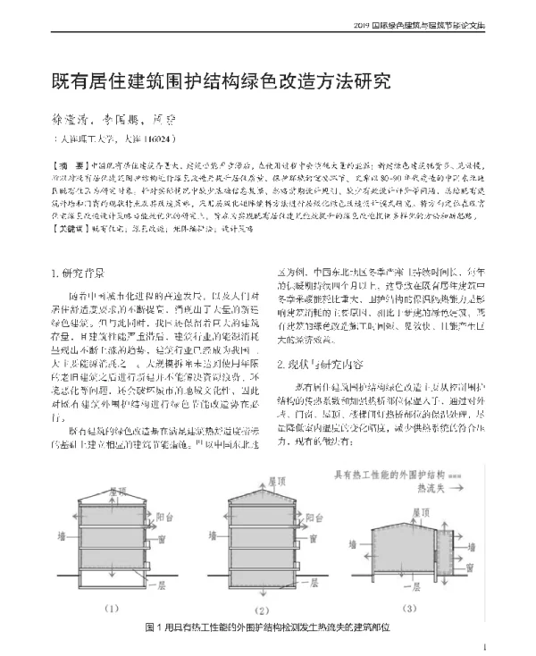 既有居住建筑围护结构绿色改造方法研究