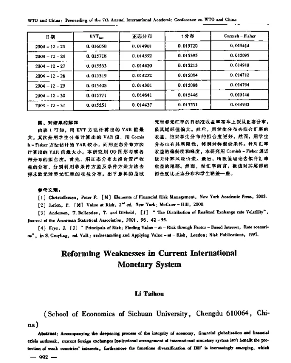 当前国际货币体系的弊端及改革探析