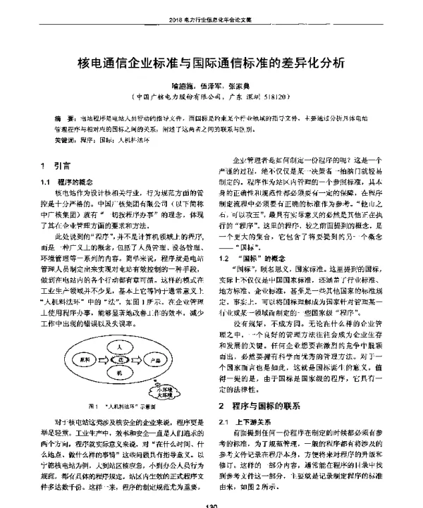 核电通信企业标准与国际通信标准的差异化分析