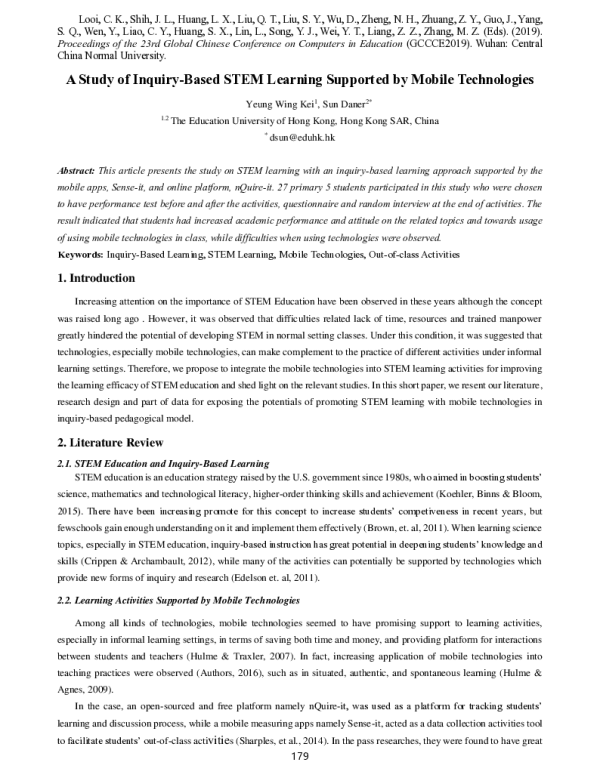 AStudyofInquiry-BasedSTEMLearningSupportedbyMobileTechnologies