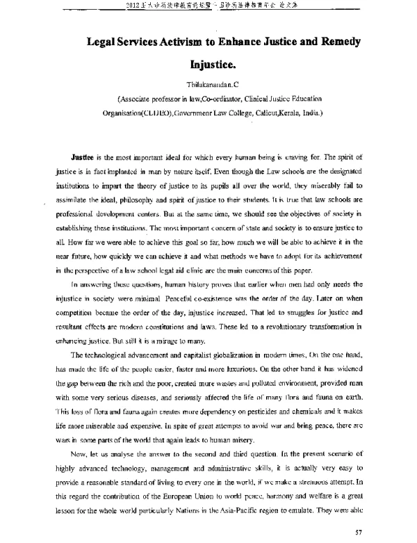 LegalServicesActivismtoEnhanceJusticeandRemedyInjustice