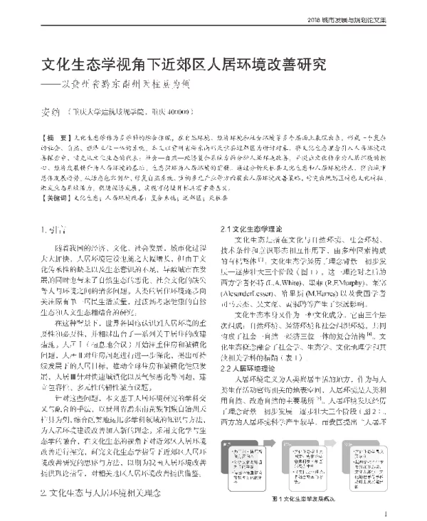 文化生态学视角下近郊区人居环境改善研究--以贵州省黔东南州天柱县为例