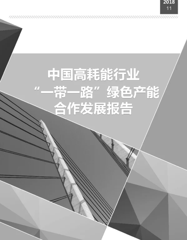 中国高耗能行业“一带一路”绿色产能合作发展报告(修订稿)