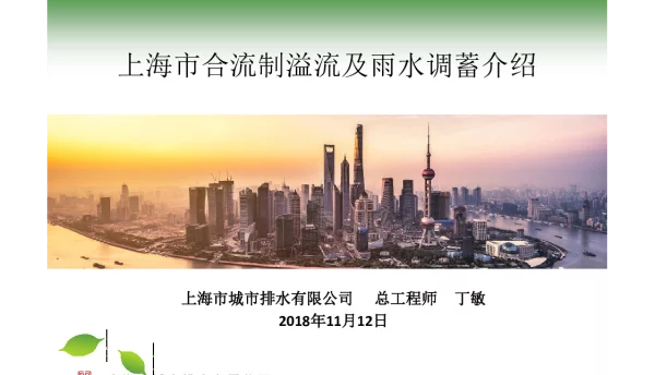 上海市合流制溢流及雨水调蓄介绍