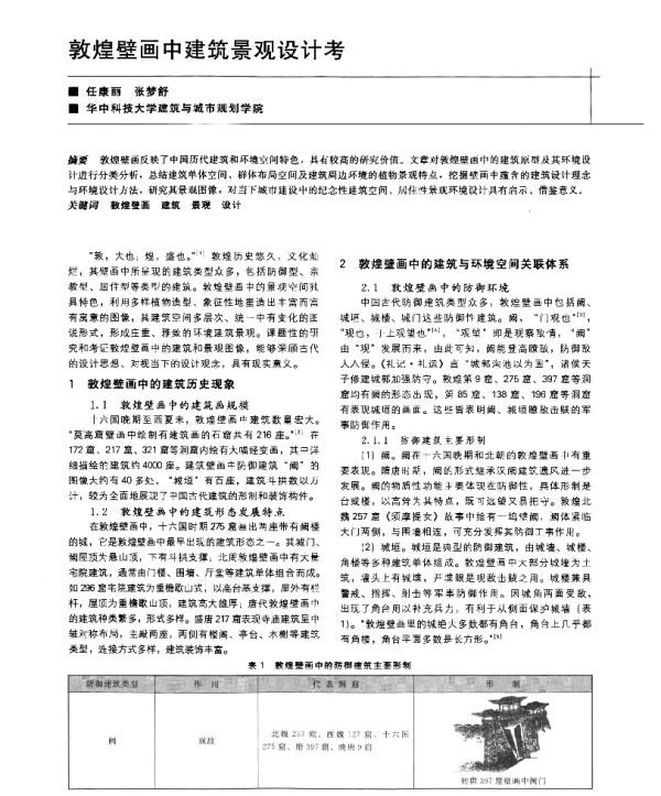 敦煌壁画中建筑景观设计考