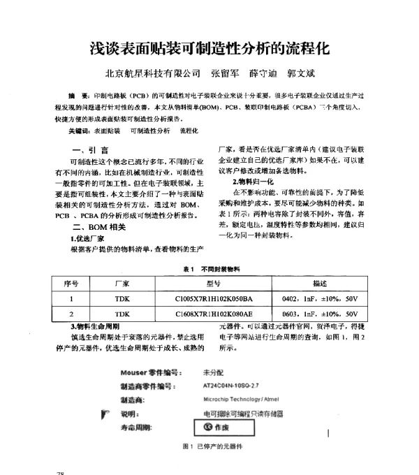 浅谈表面贴装可制造性分析的流程化