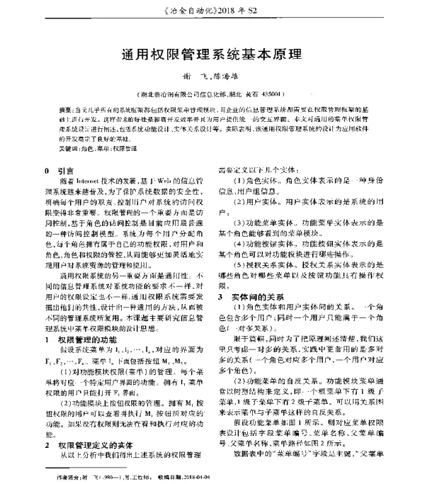 通用权限管理系统基本原理