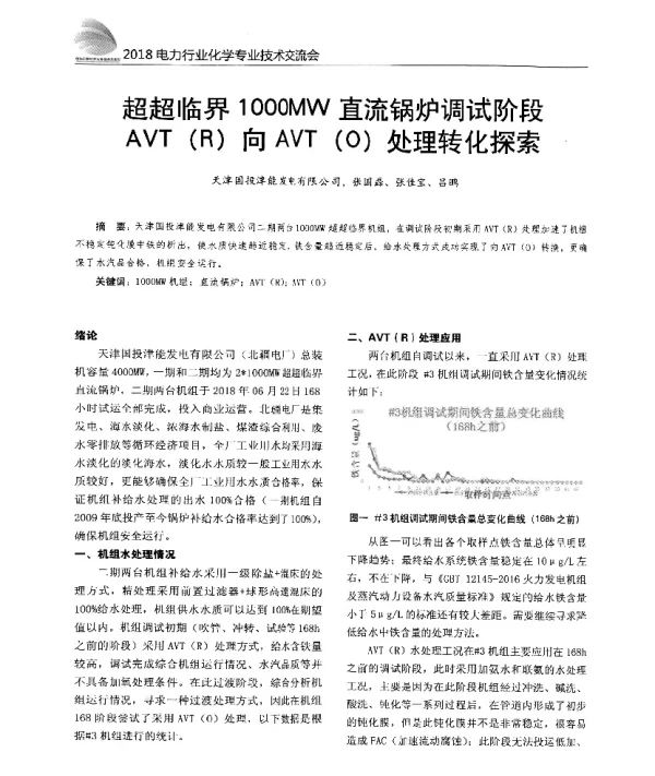 超超临界1000MW直流锅炉调试阶段AVT(R)向AVT(O)处理转化探索