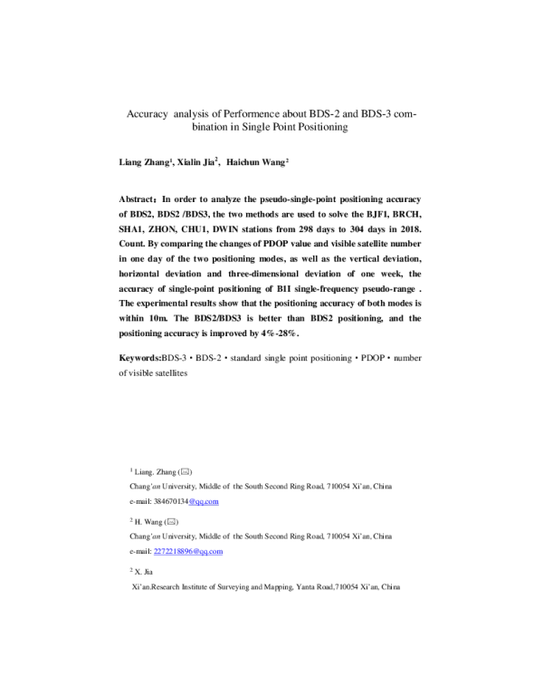 AccuracyanalysisofPerformenceaboutBDS-2andBDS-3combinationinSinglePointPositioning