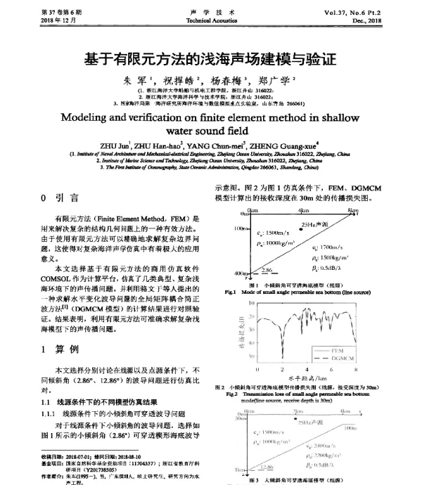 基于有限元方法的浅海声场建模与验证