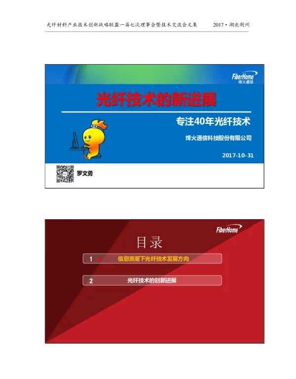 光纤技术的新进展
