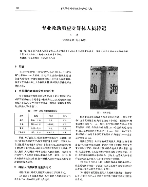专业救助船应对群体人员转运