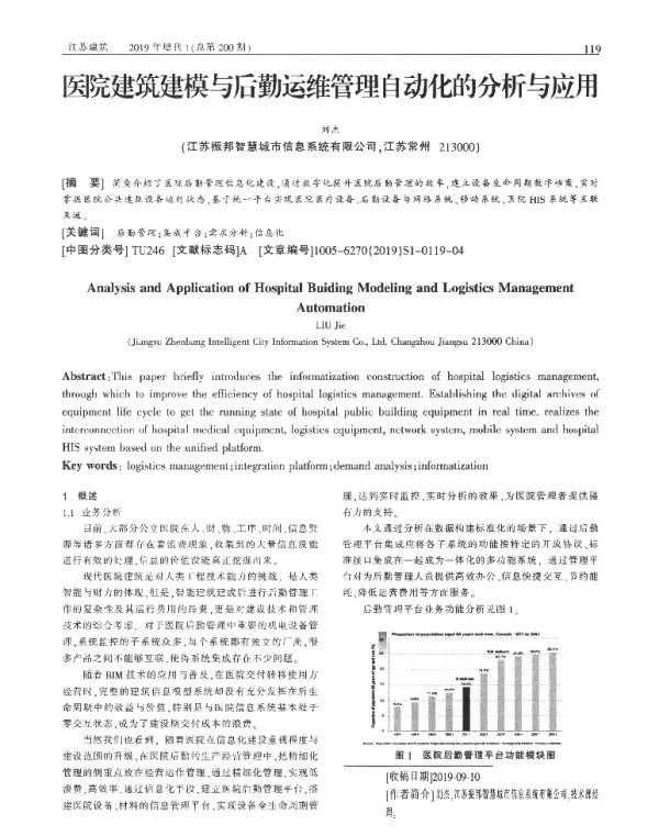 医院建筑建模与后勤运维管理自动化的分析与应用