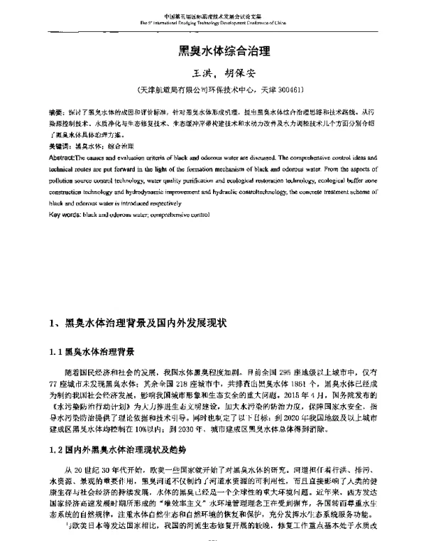 黑臭水体综合治理