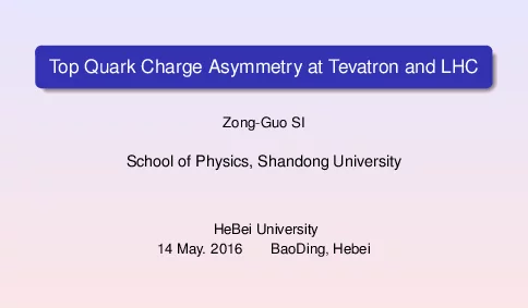 TopQuarkChargeAsymmetryatTevatronandLHC