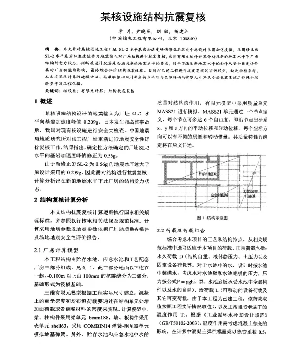 某核设施结构抗震复核