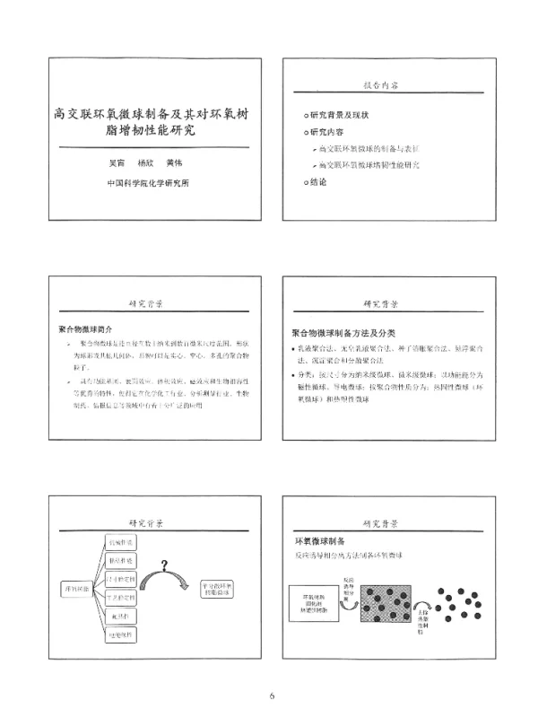 高交联环氧微球制备及其对环氧树脂增韧性能研究