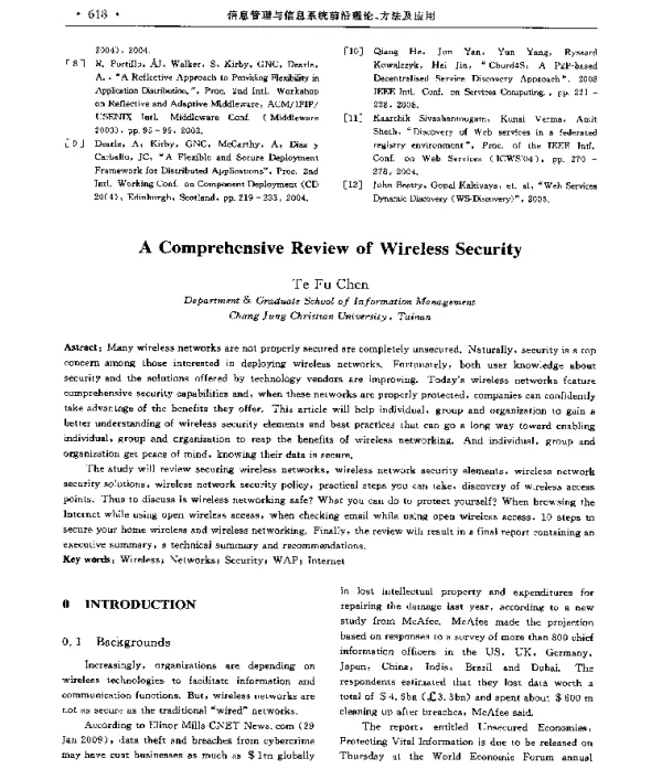 AComprehensiveReviewofWirelessSecurity