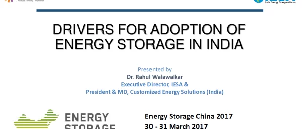 DRIVERSFORADOPTIONOFENERGYSTORAGEININDIA
