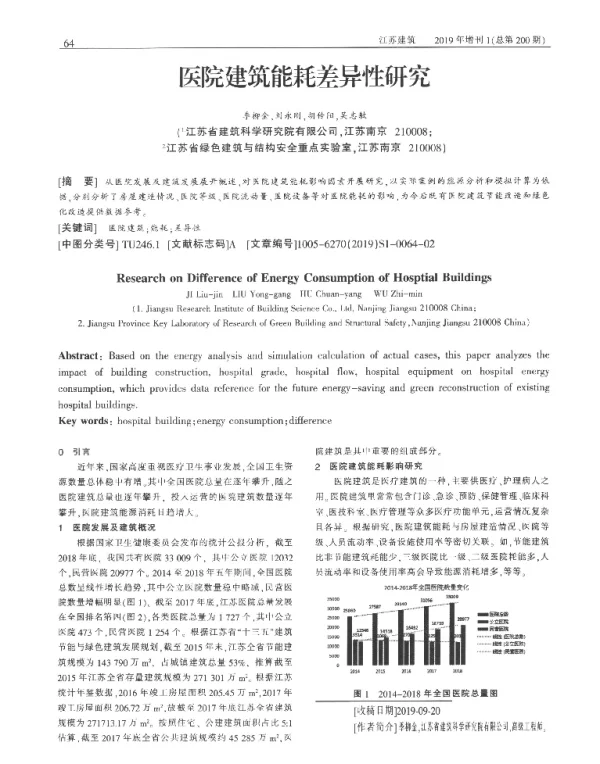 医院建筑能耗差异性研究