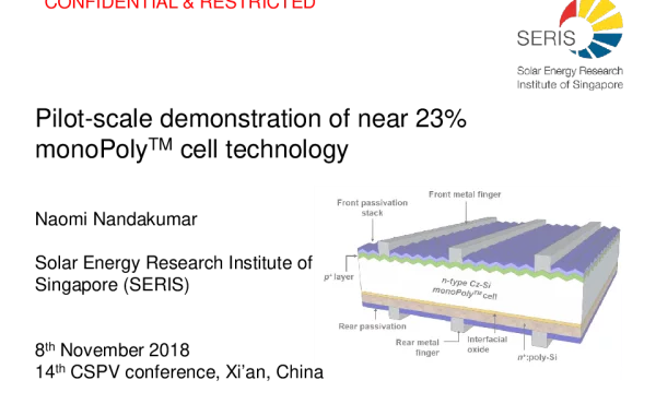 Pilot-scaledemonstrationofnear23%monoPolyTMcelltechnology