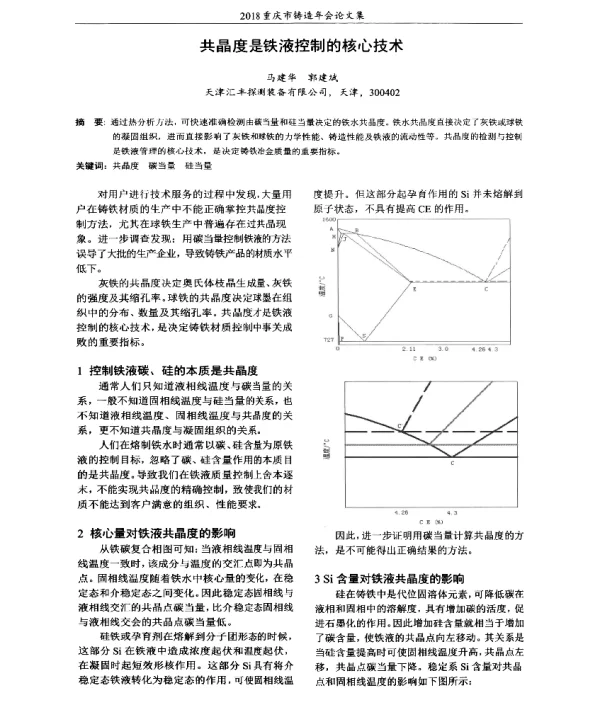 共晶度是铁液控制的核心技术