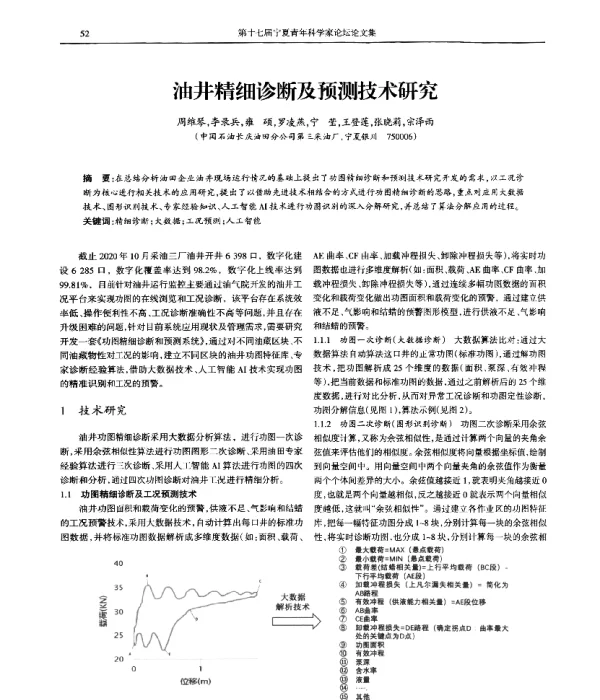 油井精细诊断及预测技术研究