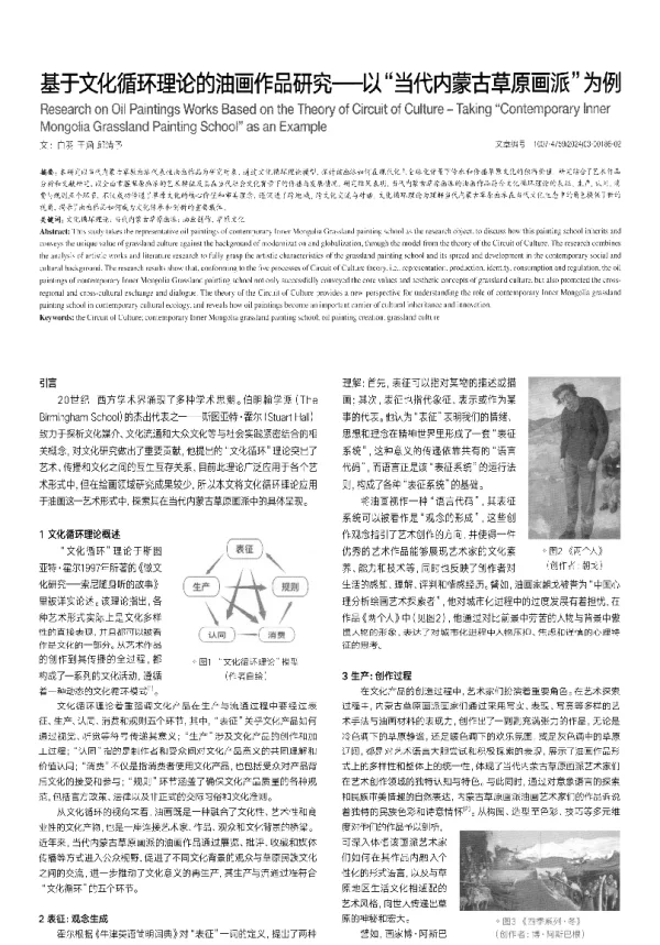 基于文化循环理论的油画作品研究——以当代内蒙古草原画派为例