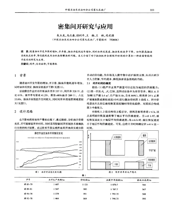 密集间开研究与应用