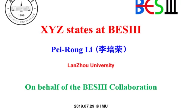 XYZstatesatBESⅢ