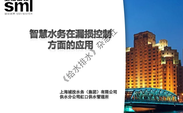 智慧水务在漏损控制方面的应用