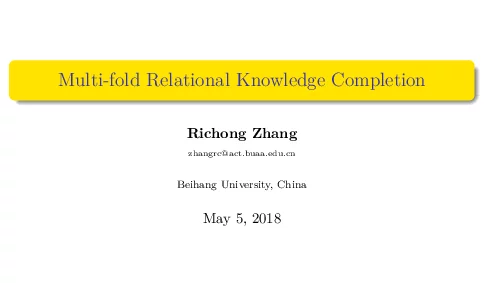 Multi-foldRelationalKnowledgeCompletion
