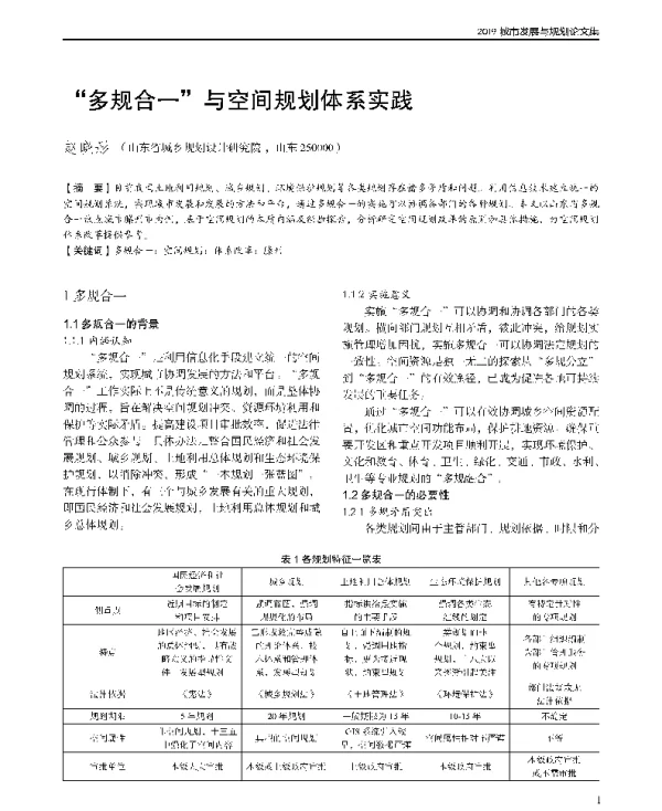 多规合一与空间规划体系实践