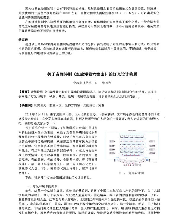 关于音舞诗剧《红旗漫卷六盘山》的灯光设计构思