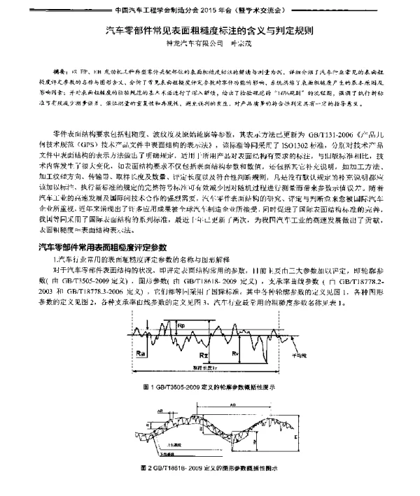 汽车零部件常见表面粗糙度标注的含义与判定规则