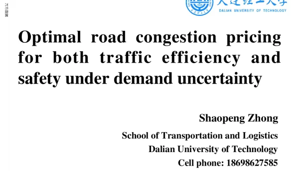 Optimalroadcongestionpricingforbothtrafficefficiencyandsafetyunderdemanduncertainty