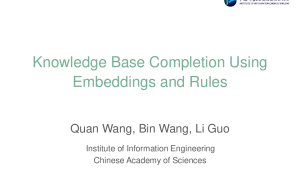 KnowledgeBaseCompletionUsingEmbeddingsandRules