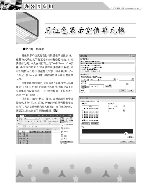 用红色显示空值单元格