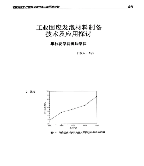 工业固废发泡材料制备技术及应用探讨