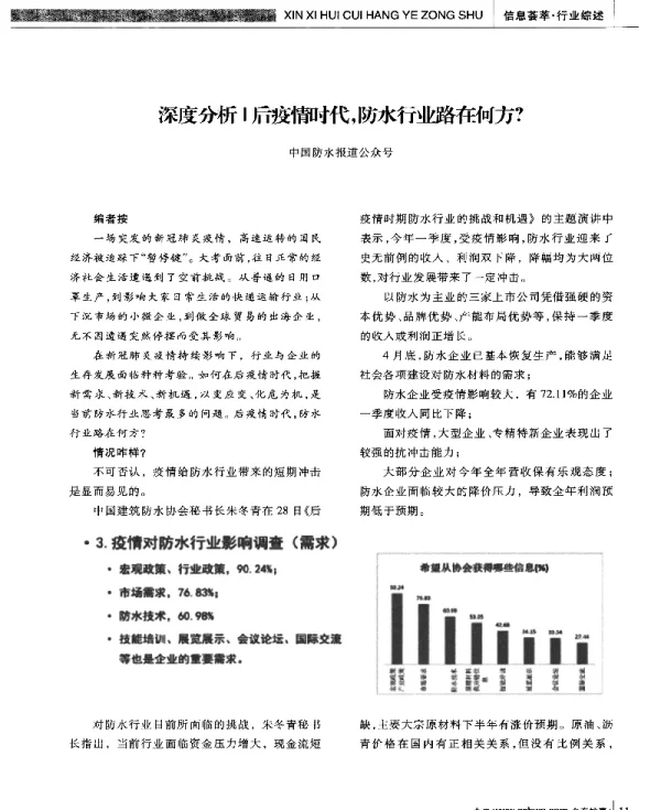 深度分析后疫情时代防水行业路在何方